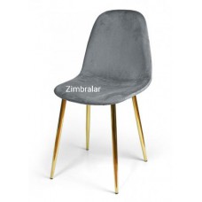 Conjunto de 2 Cadeiras Lux Veludo Cinzento